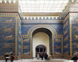 The Pergamon Museum contains historical buildings like the Pergamon Altar and the Ishtar Gate of Babylon.